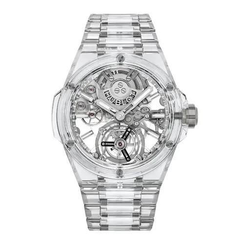 Đồng Hồ Nam Hublot Integral Tourbillon Full Sapphire Watch 455.JX.0120.JX Màu Trắng